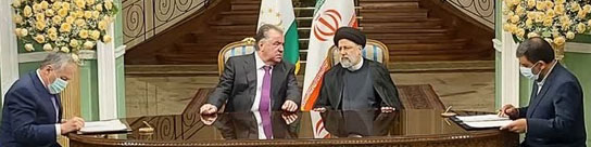 امضای ۱۷ سند همکاری در حوزه‌های مختلف بین ایران و تاجیکستان